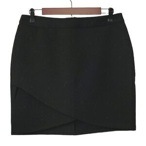 Mossimo Black Patterned Crossover Stretch Knit Pencil Skirt Size M